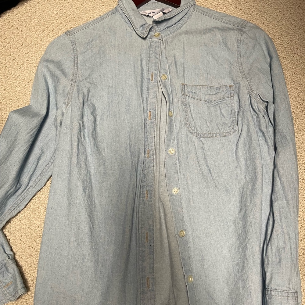 Chambray button down shirt